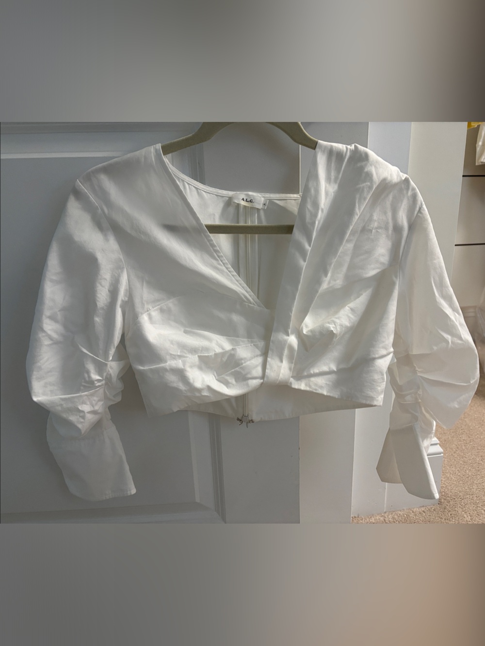 ALC Elise crop poplin top size 4/small